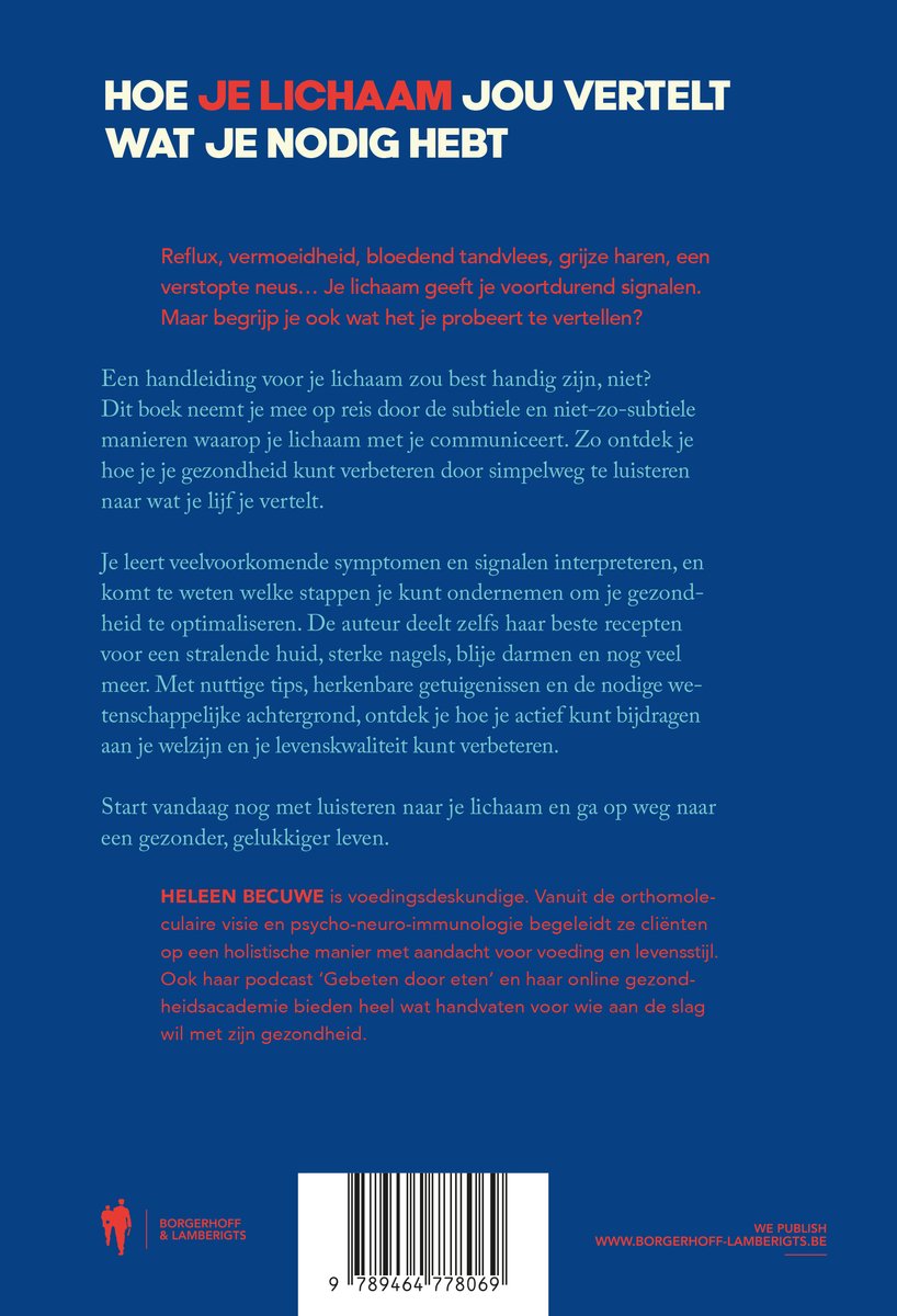 Hoe je lichaam jou vertelt wat je nodig hebt - back cover