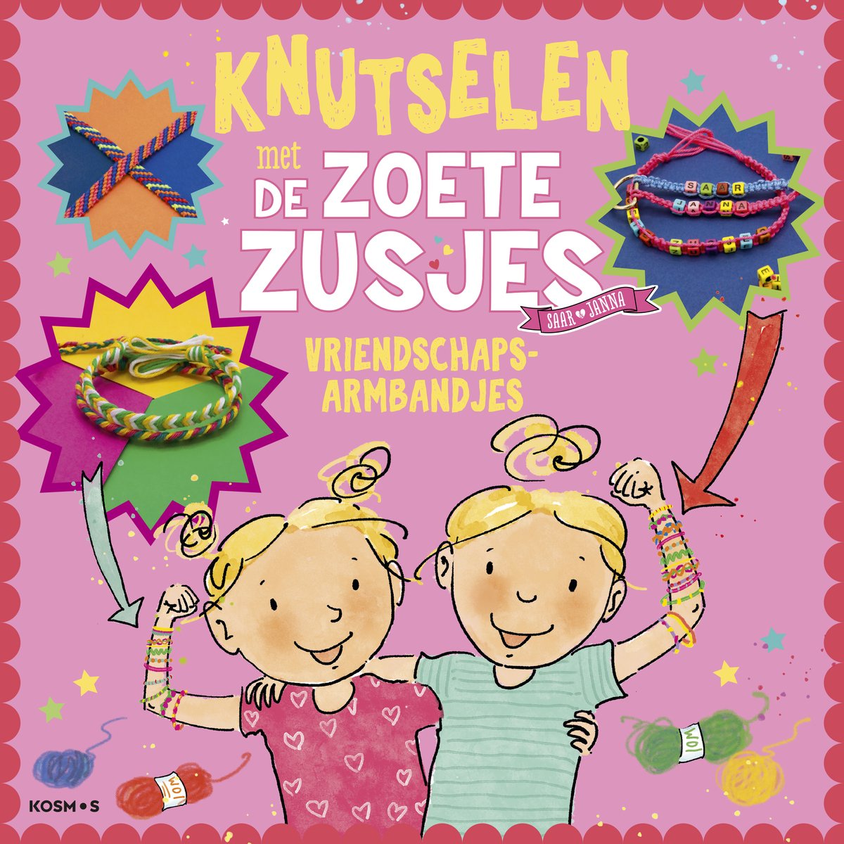 Omslag van De Zoete Zusjes - Knutselen met de Zoete Zusjes - vriendschapsarmbandjes