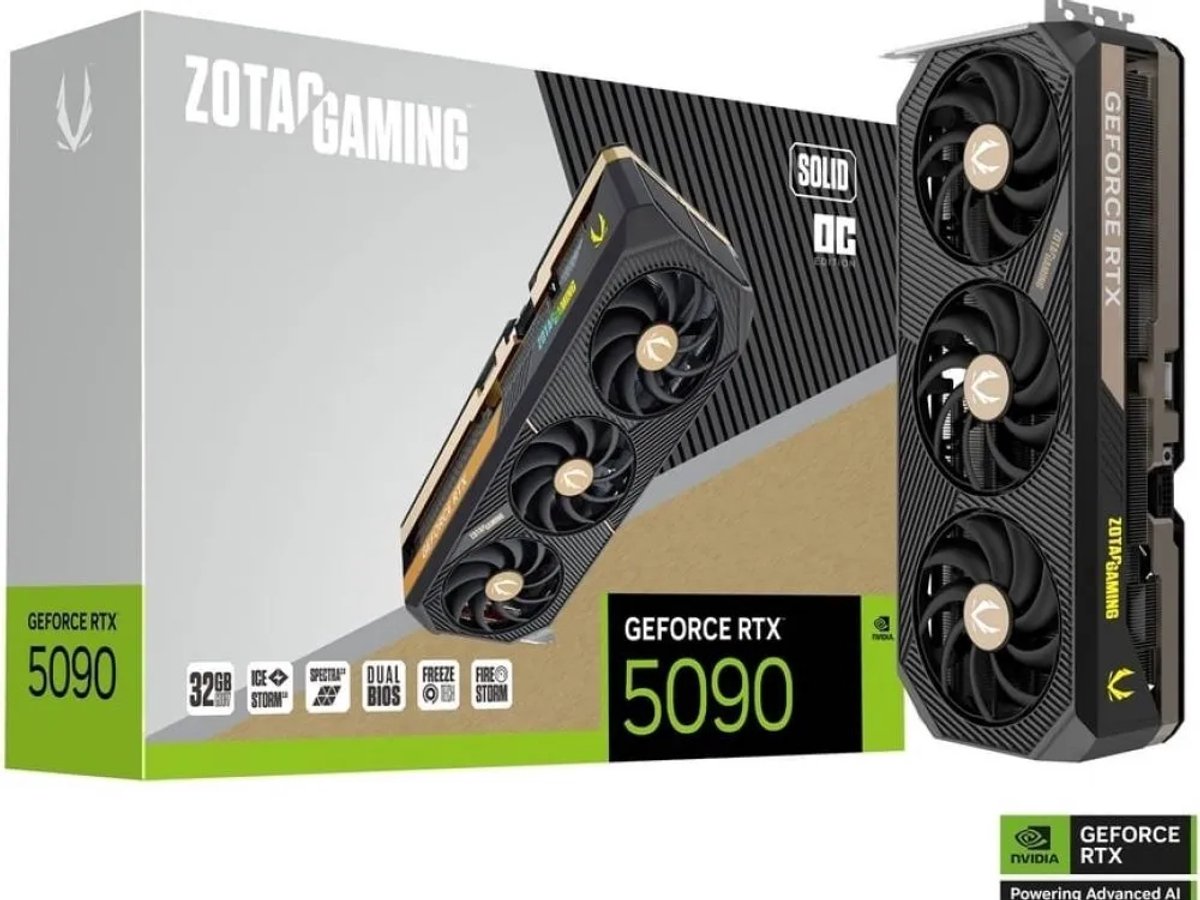 Zotac Gaming Geforce Rtx 5090 Solid Oc - Pcie 5.0 - 1X Hdmi - 3X Displayport videokaart