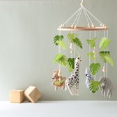 Joymaxx® Baby Mobiel Jungle - Boxmobiel van Vilt & Hout - Muziekmobiel Baby - Mobiel voor Babybox - Kraamcadeau- Babyshower Cadeau- Decoratie Babykamer Kinderkamer - Box Accessoires mobiel voor baby