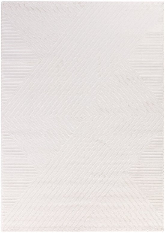 Laagpolig vloerkleed, Unicolor - Monochroom, Vloerkleed Beige, 60 x 110 cm, Tapijten in moderne stijl, Tapijt woonkamer