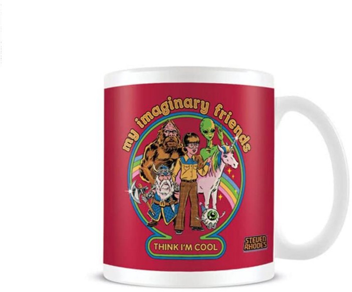 Steven Rhodes My Imaginary Friends Unisex Kop - wit - Standard