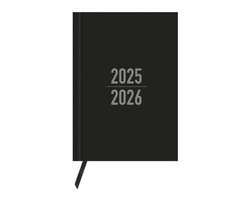 Kangaro agenda 2025/2026 - formaat A6 - zwart - met leeslint - K-23907