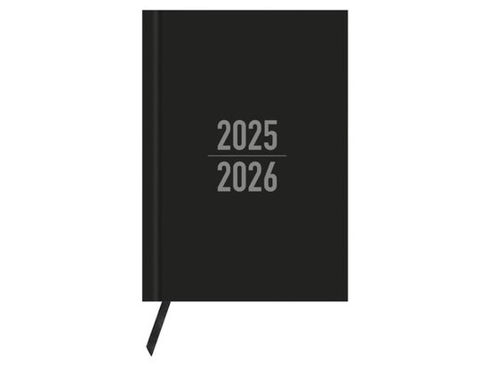 Agenda Kangaro 2025/2026 - format A6 - noir - avec ruban - K-23907