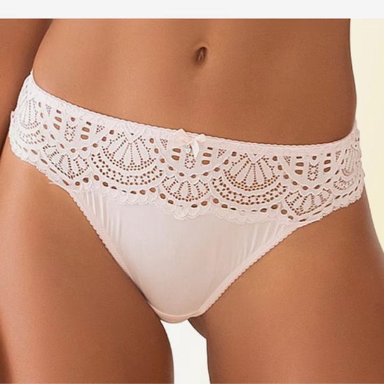 Lascana Aurora Roze string met kant Maat 36/38 bol