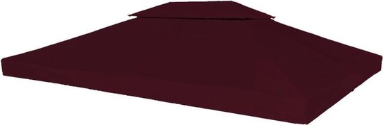 vidaXL-Prieeldak-2-laags-4x3m-310-g/m²-bordeaux