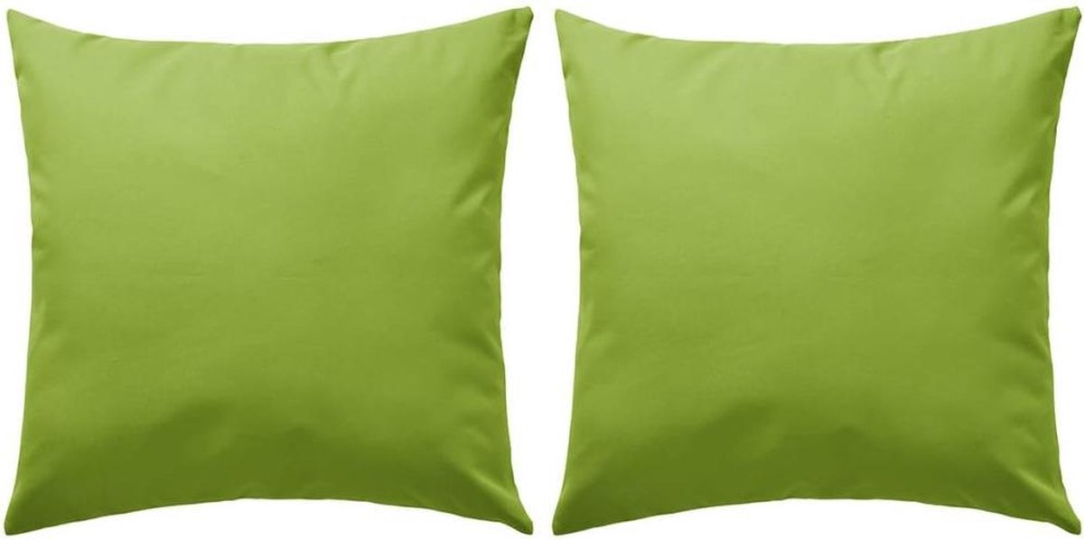vidaXL Buitenkussens - 45x45 - cm - appeltjesgroen - 2 - st