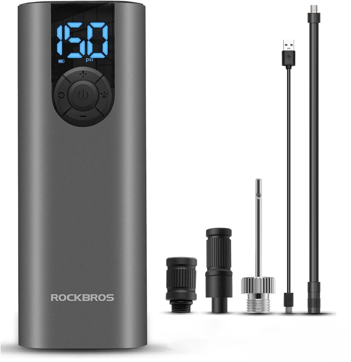 ROCKBROS Electrische fietspomp met LED display