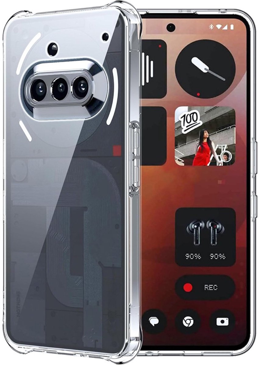 CaseBoutique TPU Case hoesje geschikt voor Nothing Phone (3a) - Effen Transparant - TPU (Zacht)