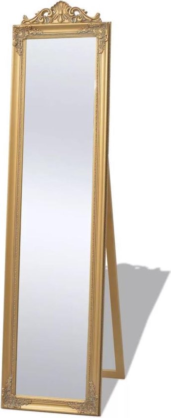 contrast logboek Nuchter vidaXL Vrijstaande spiegel Barok 160x40cm goud | bol.com