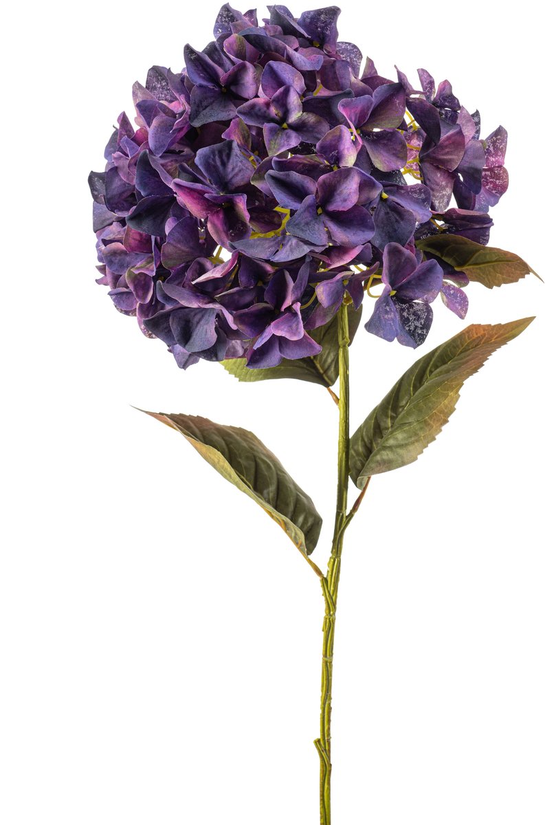 Emerald Kunstbloem Hortensia XL 90cm paars - Kunstplant voor binnen