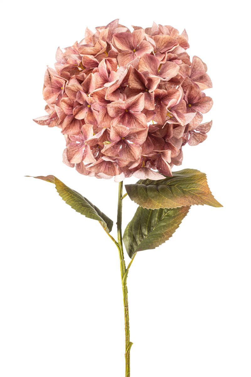 Emerald - Kunstbloem Hortensia XL 90cm oudroze - Kunstplant voor binnen