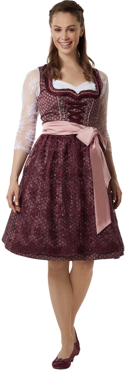 dressforfun - Vrouwenkostuum midi-dirndl Liah - 44 - Verkleedkleding Oktoberfest - Duitse Jurk - Feestkleding - Klederdracht - Feest - Partykleding