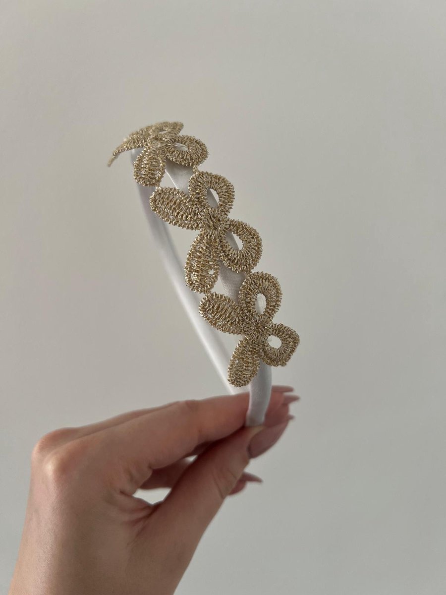 HipByLynn - Diadeem Goud strik - Haaraccessoires - Haarbandje - Goud - Haaraccessoires - Kinderaccessoires