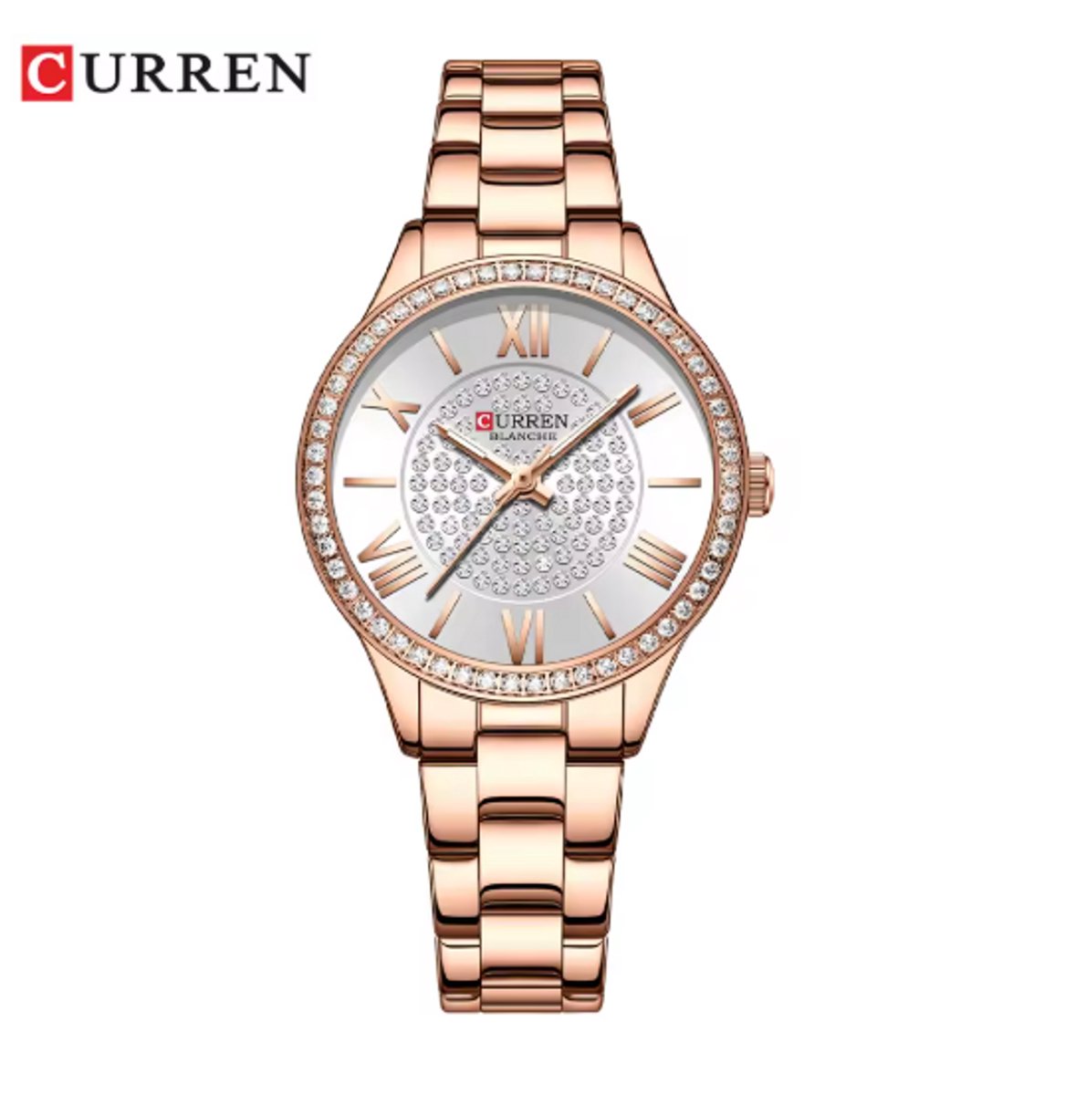 Curren Horloge - Vrouwen - Roségoudkleurig met Witte Wijzerplaat - Model 9084 - Elegant Dameshorloge - Perfect Cadeau