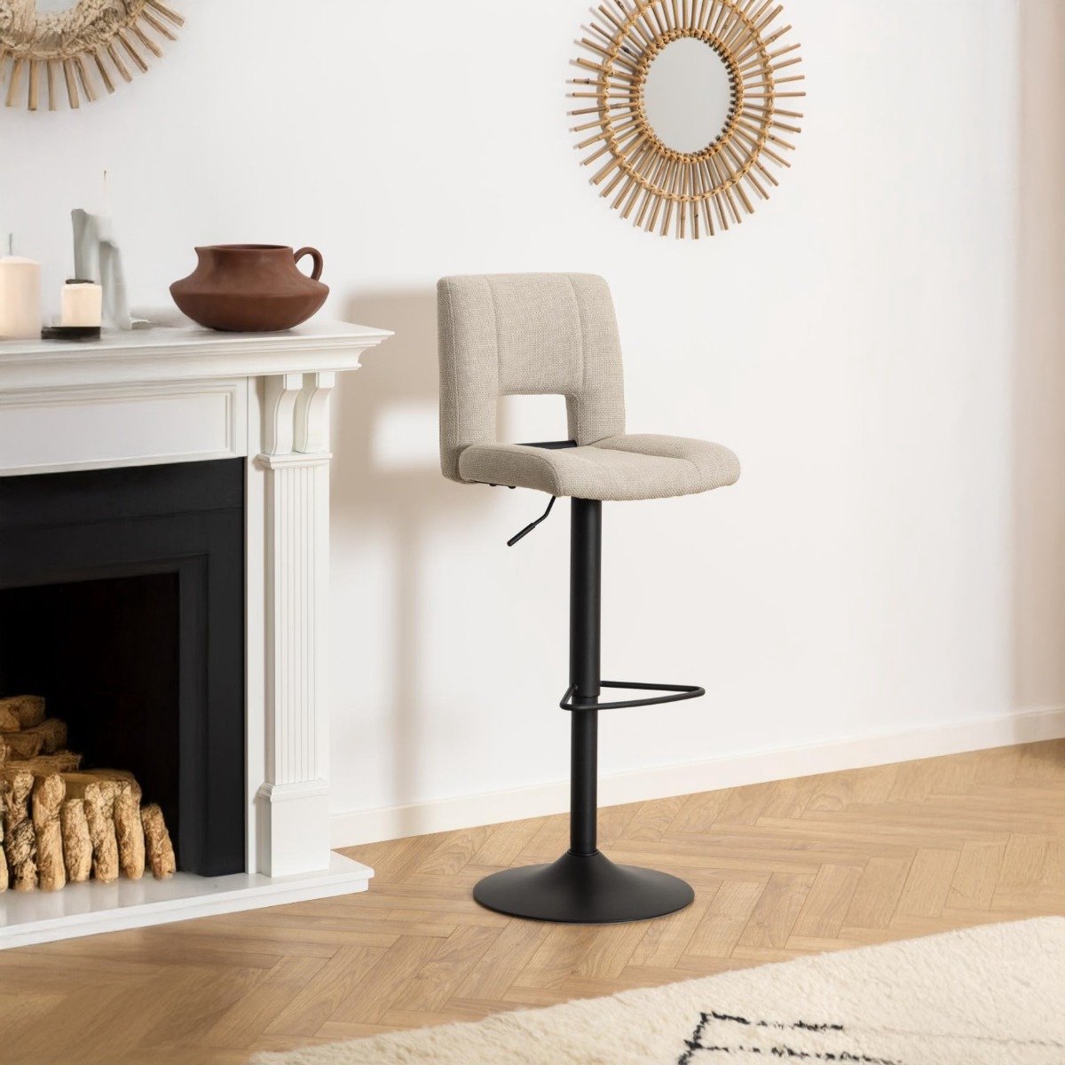 Giga Living Barkruk Sylvie Beige - Giga Living