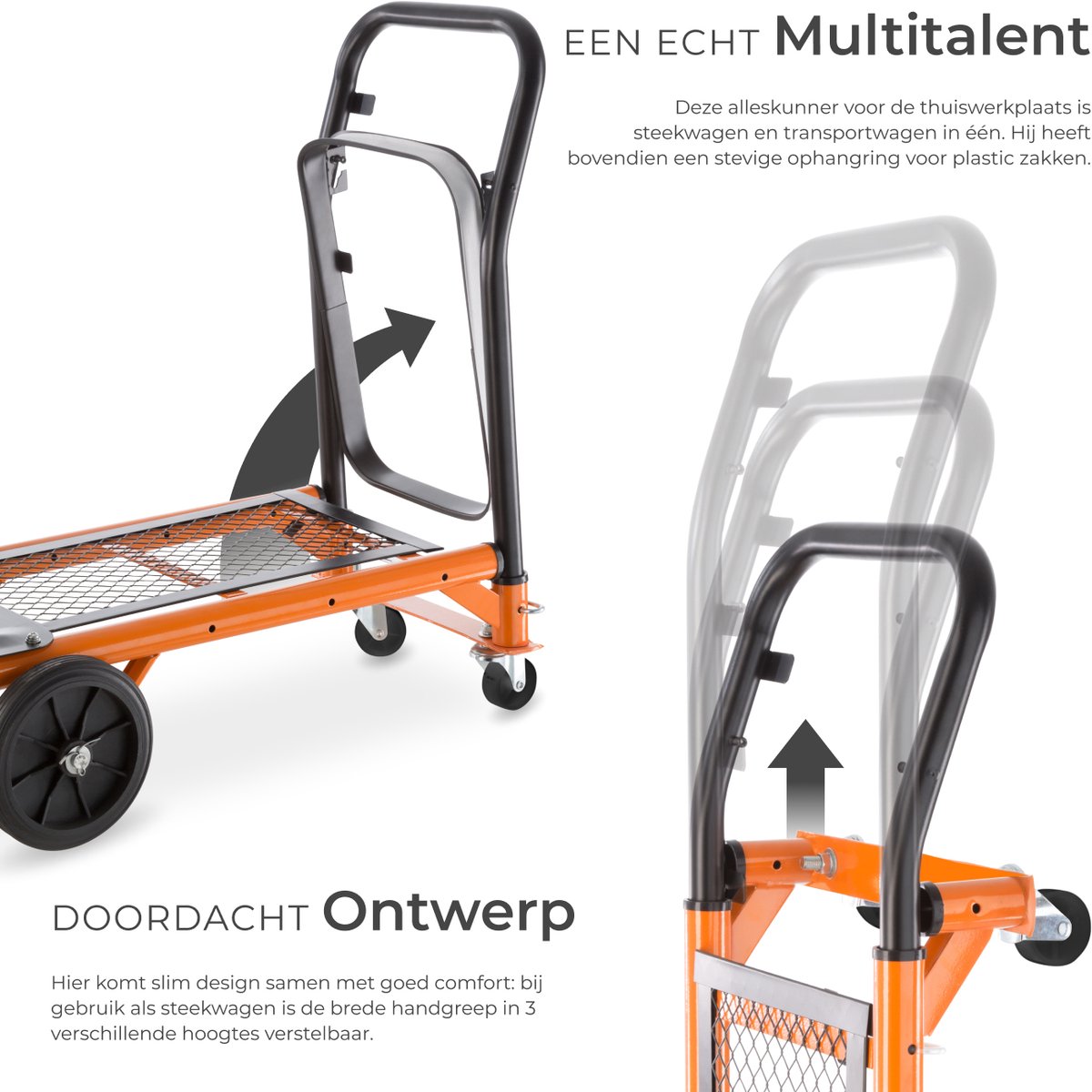 Tectake Steekwagen Tot 200 Kg - Zwart