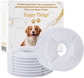 Happy Things Drinkfontein Filters - Ronde Filters - 12 stuks Navulling - met Vitamine C - Carbon
