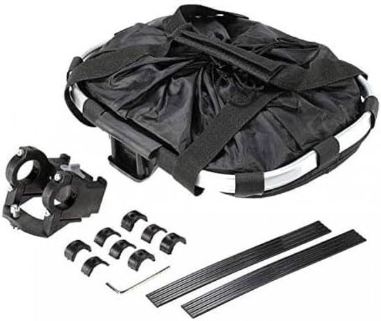 Panier vélo - Panier vélo chien - Panier vélo élégant - Panier vélo chien amovible - pour petits chiens MAX 5 KG - Panier vélo chien avant - Haute qualité - Universel - Polyester - Imperméable - rapidement amovible - grande capacité - Zwart