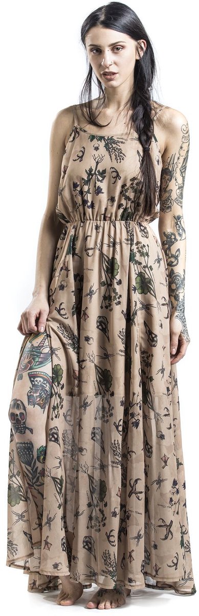 Jawbreaker Apothecary Master Dames Maxi-jurk - beige - L