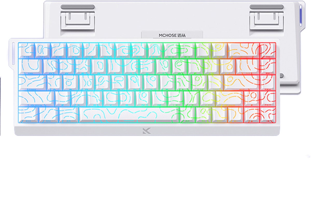 68-Toetsen Mechanisch Toetsenbord met Magneet Schakelaars, 60% Layout, 8K Polling Rate, E-Sport Versie, Gaming Toetsenbord, Wit