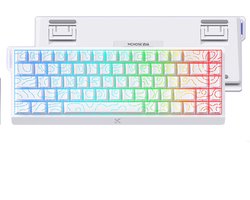 68-Toetsen Mechanisch Toetsenbord met Magneet Schakelaars, 60% Layout, 8K Polling Rate, E-Sport Versie, Gaming Toetsenbord, Wit