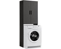 mokebo wasmachine kast 'Der Saubermann' opbouw voor wasmachine in antraciet