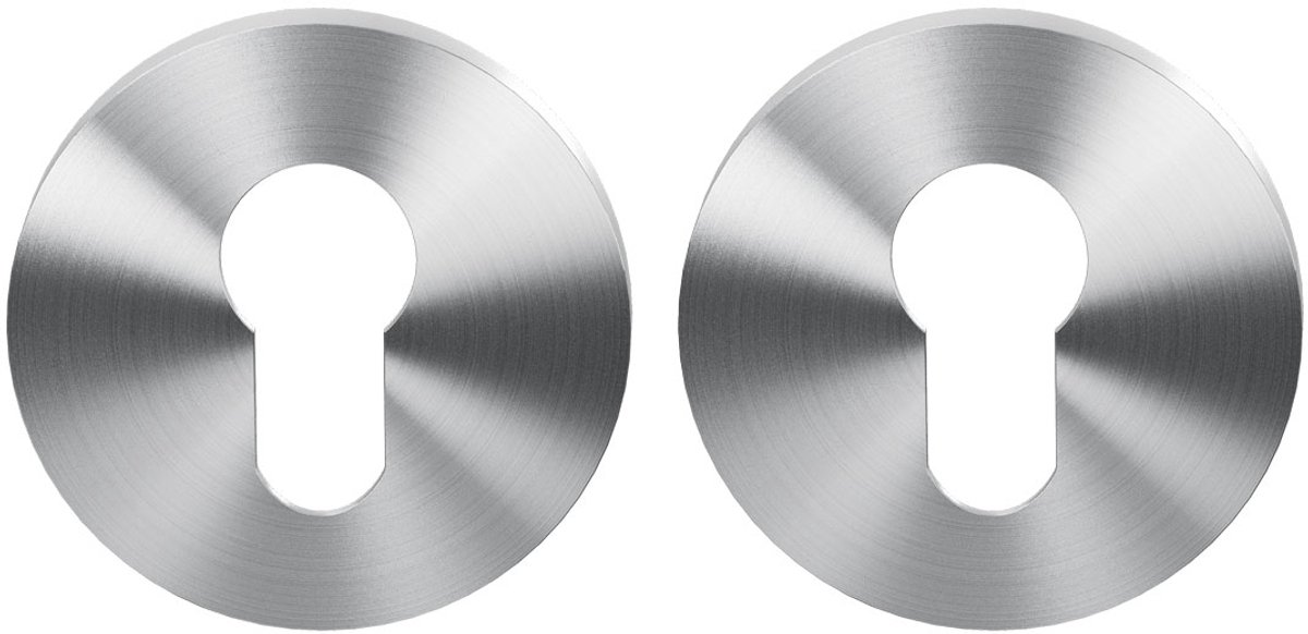 Cilinderrozet - RVS geborsteld - RVS - Ten Hulscher - GPF0902VR 53x6mm RVS geborsteld