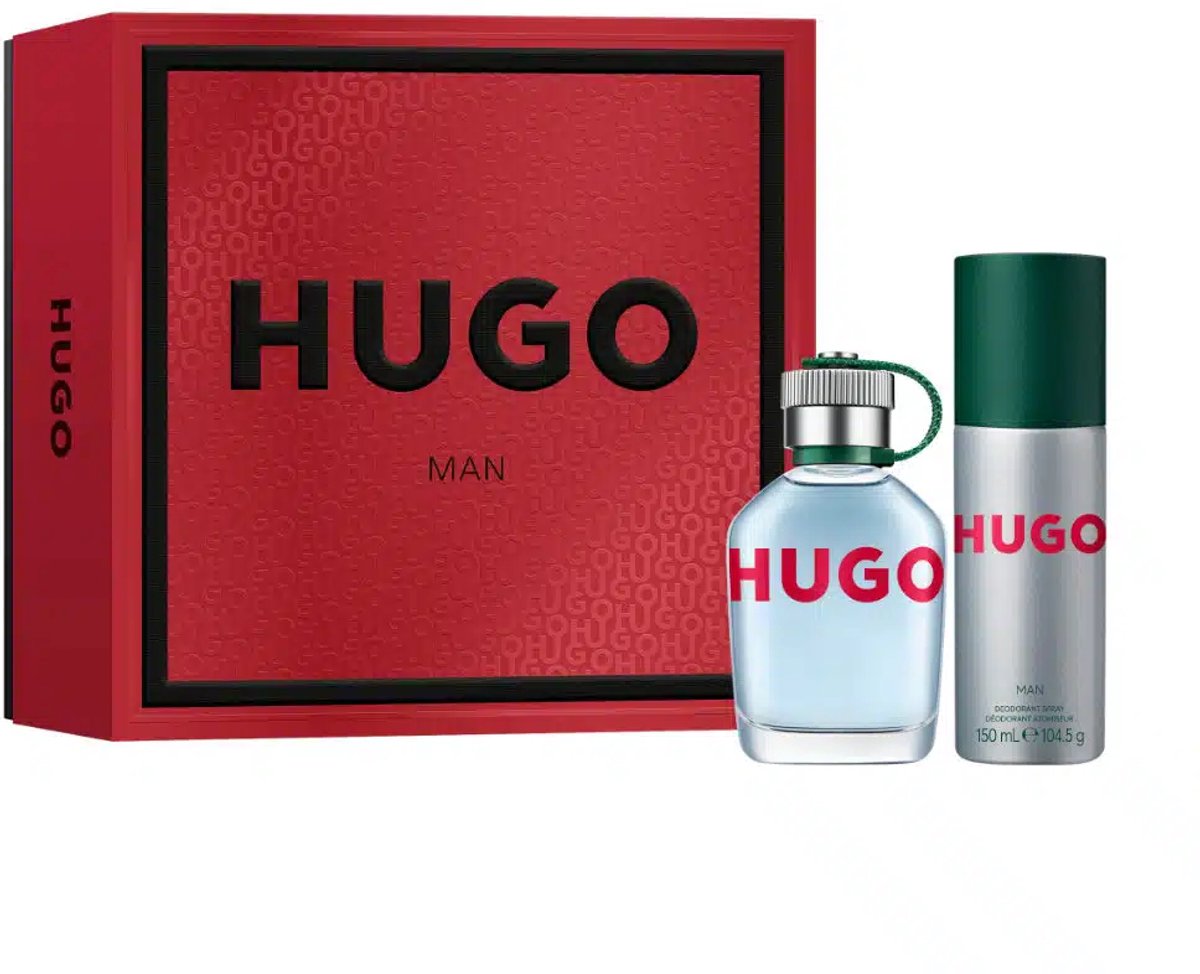 Hugo Boss Hugo Man Giftset - 75 ml eau de toilette spray + 150 ml deospray - cadeauset voor heren