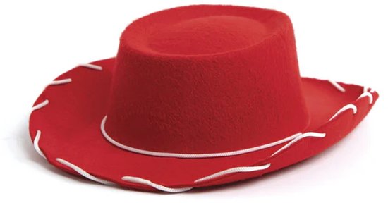 Little Adventures - Cowgirl Hoed – Rode Kinderhoed Van Stevig Vilt – Verstelbaar Met Koord – One Size – Perfect Voor Verkleedpartijtjes
