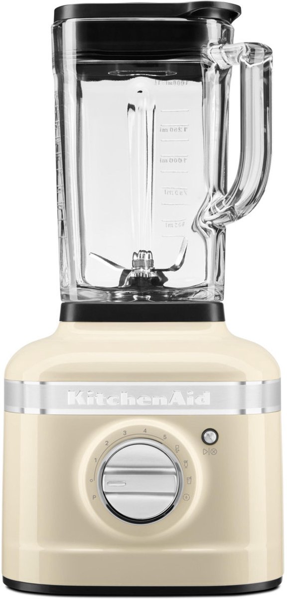 Bol.com KitchenAid Blender - Artisan - Glazen kan van 1,4 L - 1200W - Smoothie maker - Almond Cream aanbieding