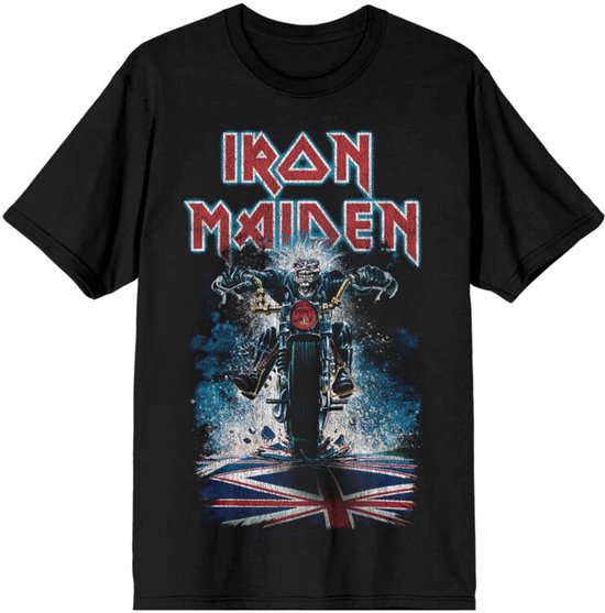 Iron Maiden Eddie Biker Heren T-shirt - zwart - XXL