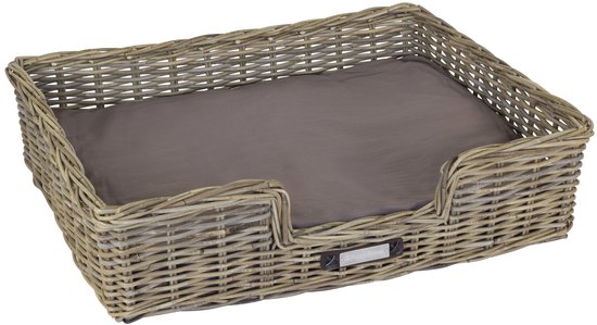 Happy-House Rieten Hondenmand - XL - 90 x 70 cm incl kussen