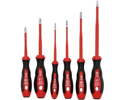 Haupa Hupslim - Schroevendraaier set - 6 delig - 2x kruisschroef & 4x sleufschroevendraaiers - Geïsoleerd 1000 V
