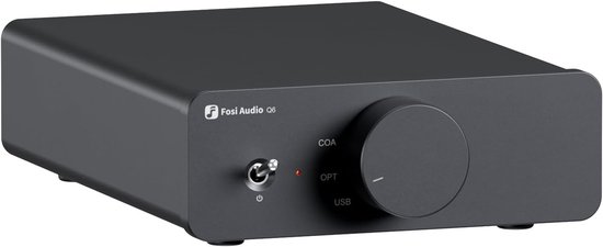 Fosi Audio Q6 - Mini Desktop DAC - USB C Digitaal naar Analoog Audio Converter - OPT/COA Ingang - RCA Uitgang -Sub-Out -Hi-Res 32bit/768kHz