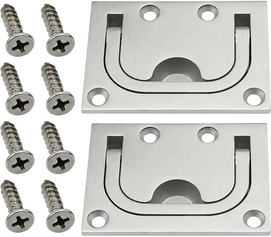 PATIKIL 2 1/2 1 3/4 Flush Pull Ring Handvatten, 316 Roestvrij Staal