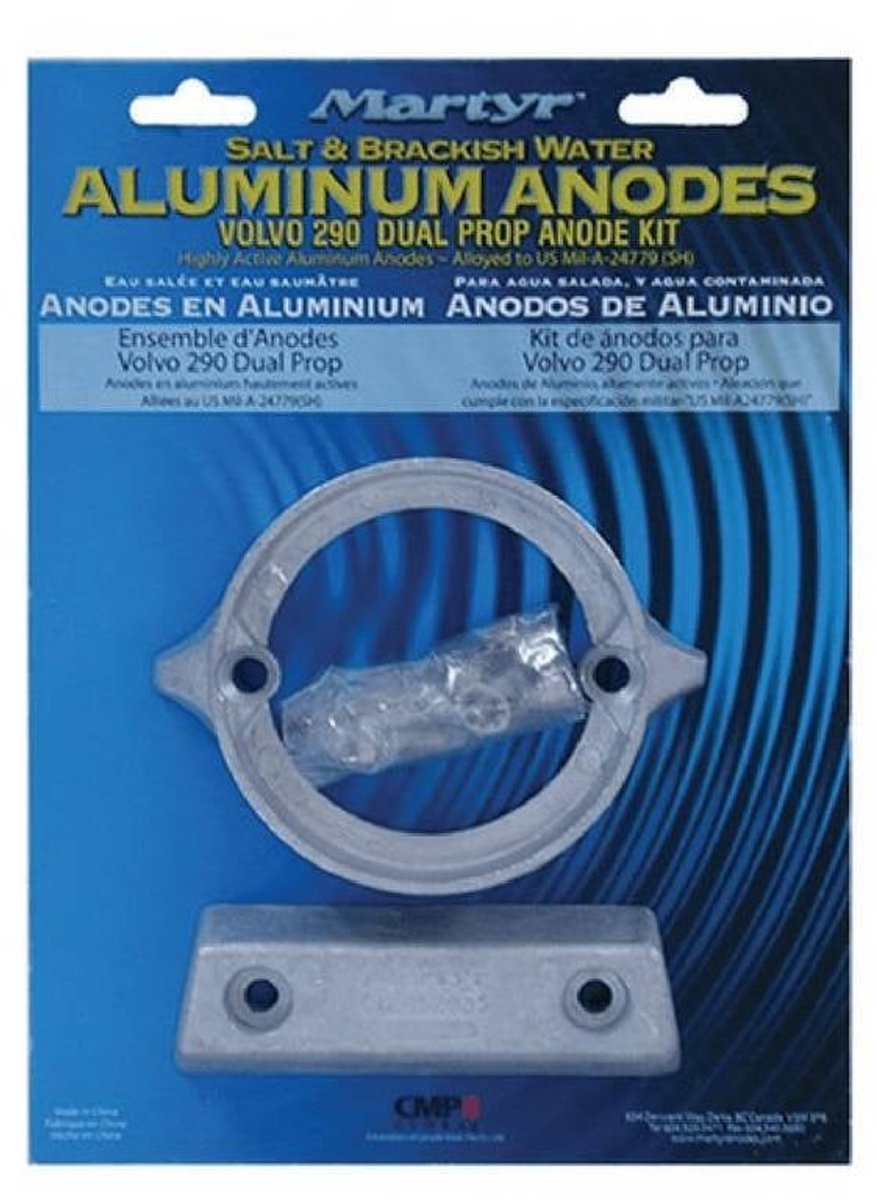 allpa Magnesium anode kit, Volvo 290 dual prop