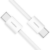 imoshion Kabel - USB C naar USB C Kabel - 2 meter - Snellader 60W - USB-C Oplader Kabel - Geschikt voor o.a. Apple iPhone 15/16 - Wit