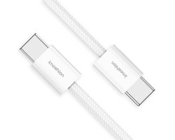 imoshion Kabel - USB C naar USB C Kabel - 2 meter - Snellader 60W - USB-C Oplader Kabel - Geschikt voor o.a. Apple iPhone 15/16 - Wit
