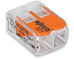 WAGO - Verbindingsklem 2-voudig 4mm² 221-412 - 100 stuks