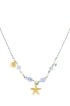 Collier Fantaisie étoile De Mer - Chaîne Dorée En Acier Inoxydable De 45 Cm