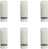 Bolsius Stompkaars  rustiek - Wit - H19 cm - 6 stuks