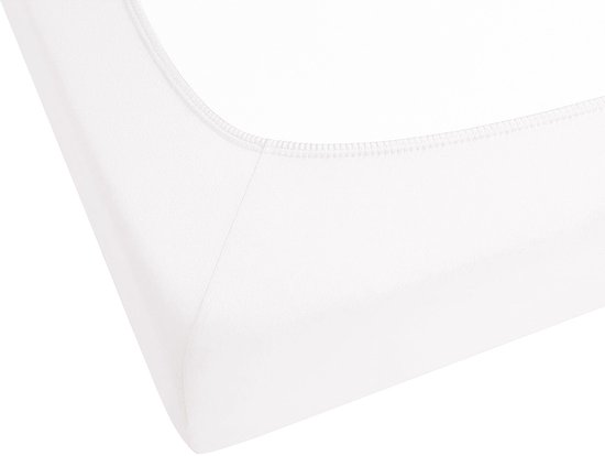 Beliani JANBU - Drap Housse - Wit - Katoen