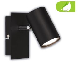 BRILONER Isil A – Opbouwspot – wandlmp met EEK A lichtbron* – zwenkbaar spotjes – plafondspots zwart – 12 cm