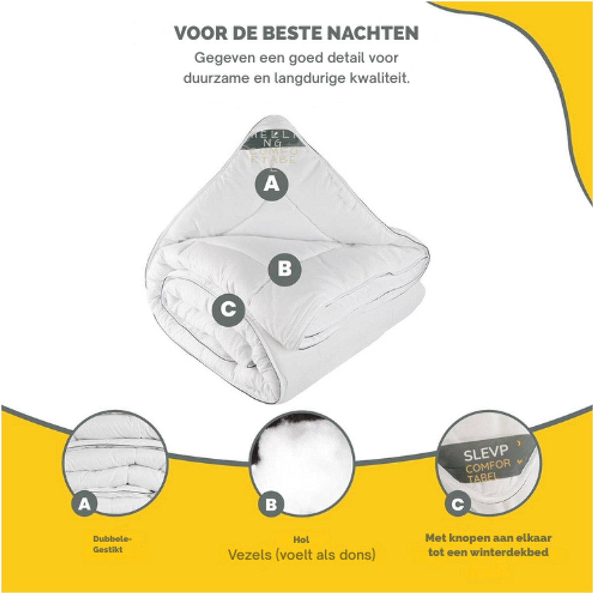 Samthus Dekbed, 200 x 200 cm, Oeko-Tex-gecertificeerd dekbed van zachte veren en dons, RDS-gecertificeerd zomer- en winterdekbed, dekbed voor het hele jaar door