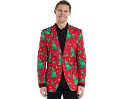 OppoSuits Men's Christmas Trees & Stars Blazer - Kerst jasje - Verkleedkleding - XMAS - Fout Kerstpak - Maat EU 52