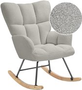 SITTT Schommelstoel - Relaxstoel babykamer - Fauteuil - Voedingsstoel - Licht Grijs