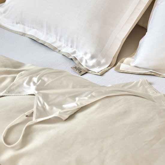 Walra Dekbedovertrek Classy Tencel - 200x220 - 65% Tencel / 35% Katoen BCI - Off White / Beige van Walra — afbeelding 5