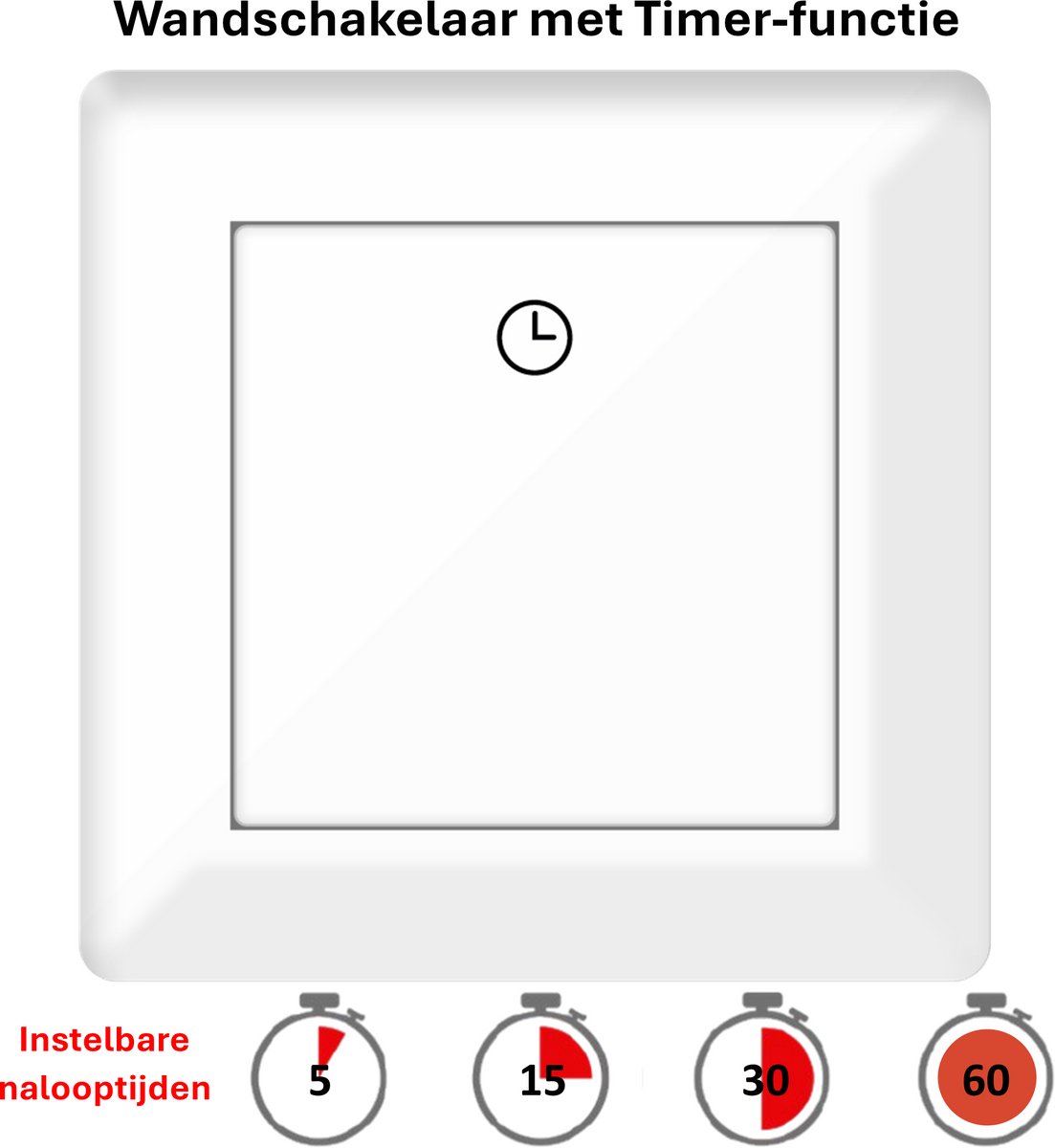 Freelux Timer Tijdschakelaar | 8A_2P | nuldraad benodigd | signaal wit glans