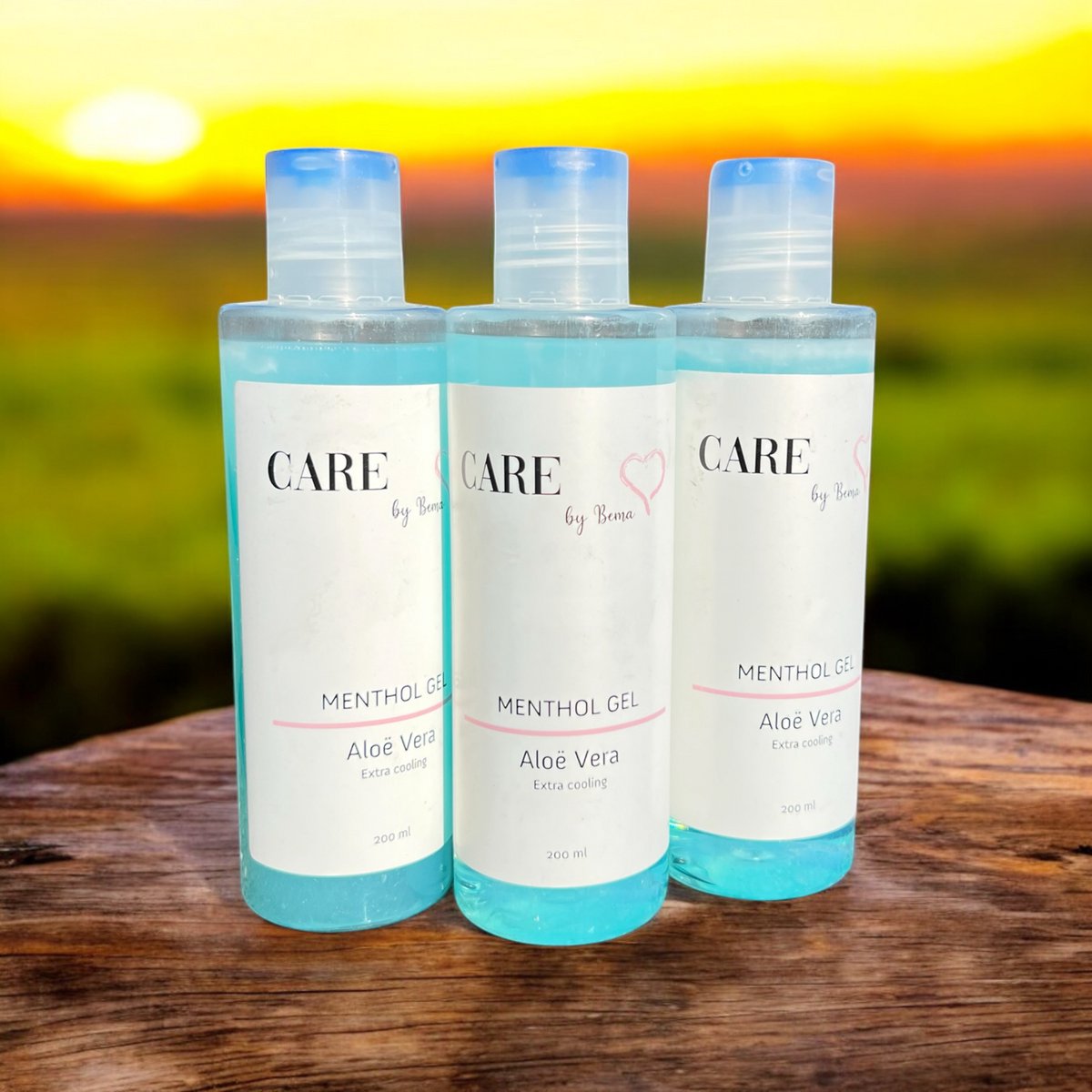 3 Stuks Care by Bema Menthol Gel Aloë Vera Extra Cooling 200 ml